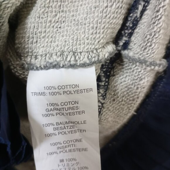 J.Crew Sweatershirt Gray Navy Ruffle Hem Long Sleeve Top XL Womens - Picture 6 of 9